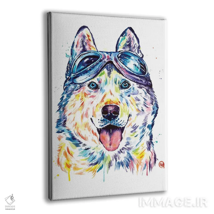 تابلو مدرن هاسکی های خلبان اثر لیزا وایت هاوس - نمای پرسپکتیو محصول