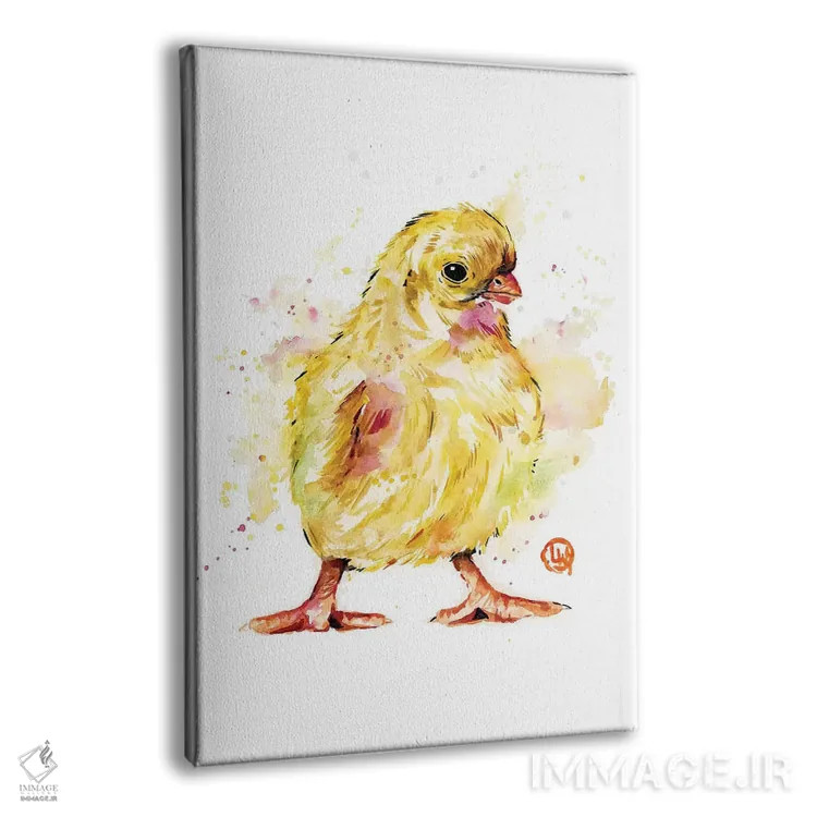 تابلو مدرن جوجه اثر لیزا وایت هاوس - نمای پرسپکتیو محصول