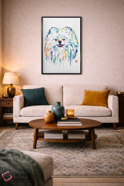 تابلو دکوراتیو پامرانین اثر لیزا وایت هاوس - D5B