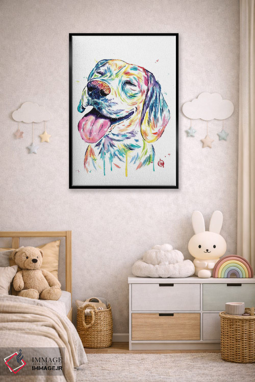 تابلو دکوراتیو بیگل دوست داشتنی اثر لیزا وایت هاوس - D6B