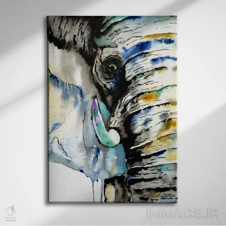 تابلو دکوراتیو فیل اثر لیزا وایت هاوس - نمای روبهرو روی دیوار