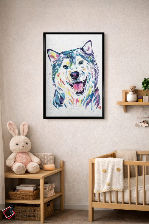 تابلو دکوراتیو هاسکی سیبری اثر لیزا وایت هاوس - D5B