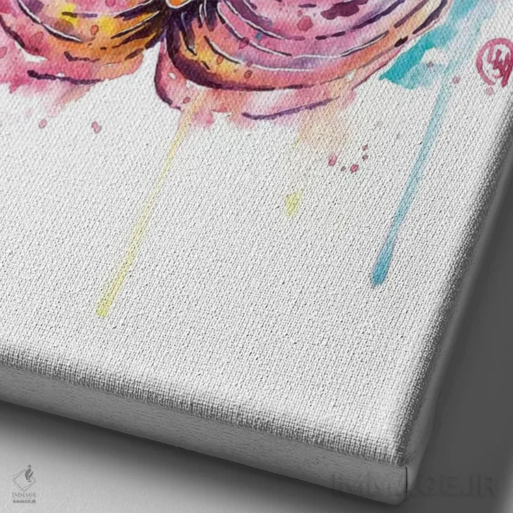 تابلو دکوراتیو مغز اثر لیزا وایت هاوس - نمای نزدیک بافت بوم