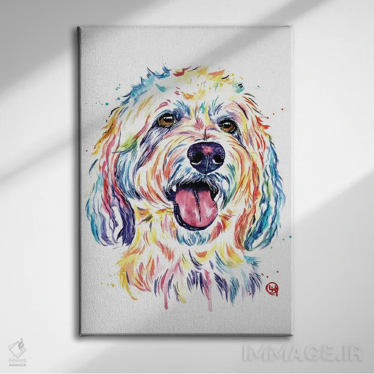 تابلو مدرن گلدندودل اثر لیزا وایت هاوس - نمای روبهرو روی دیوار