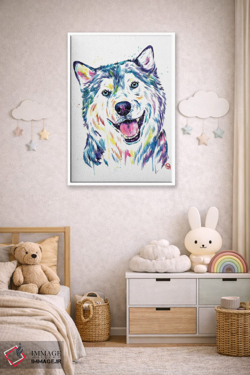 تابلو دکوراتیو هاسکی سیبری اثر لیزا وایت هاوس - D4W