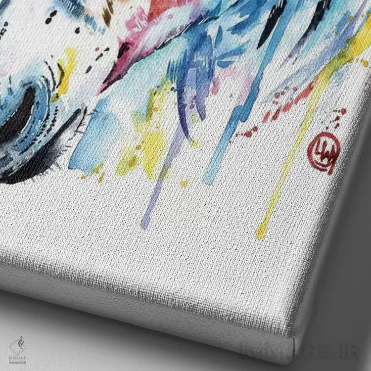 تابلو مدرن الاغ اثر لیزا وایت هاوس - نمای نزدیک بافت بوم
