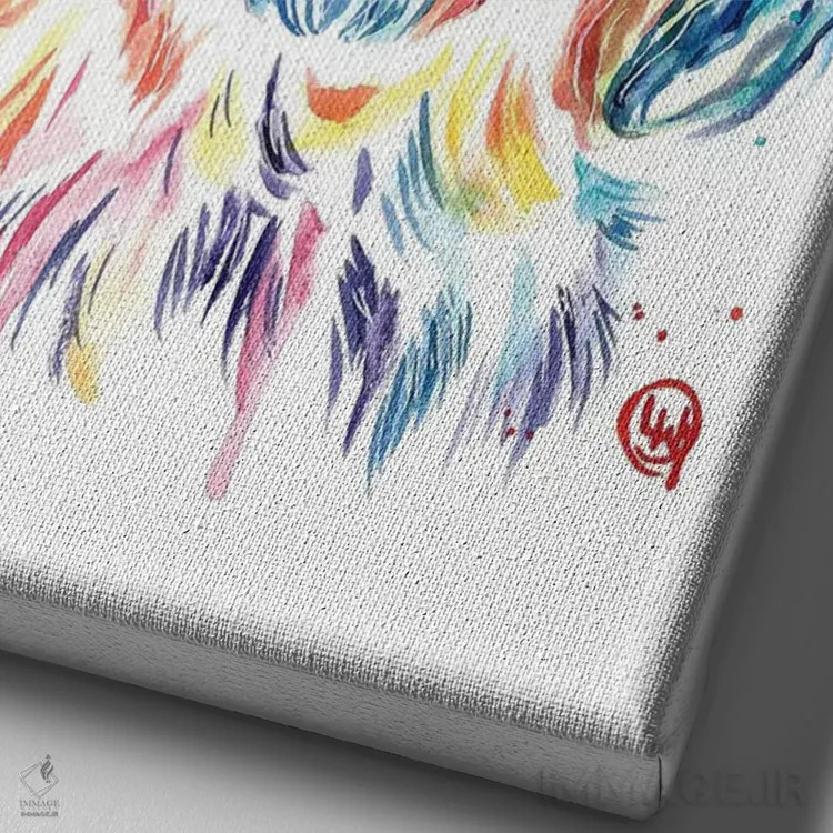 تابلو مدرن گلدندودل اثر لیزا وایت هاوس - نمای نزدیک بافت بوم