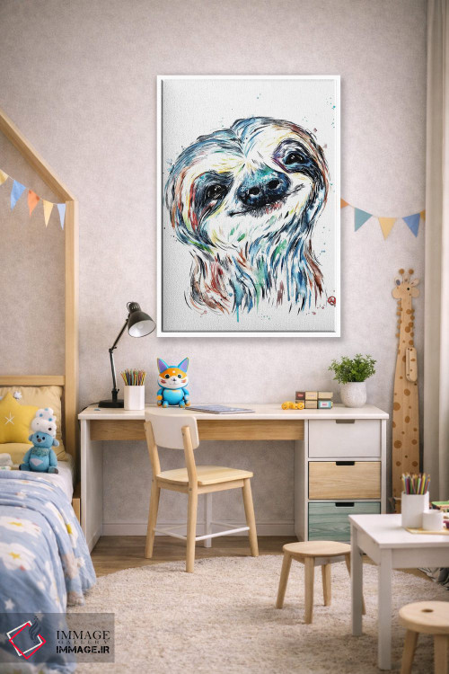 تابلو دکوراتیو لبخند تنبل اثر لیزا وایت هاوس - D1W