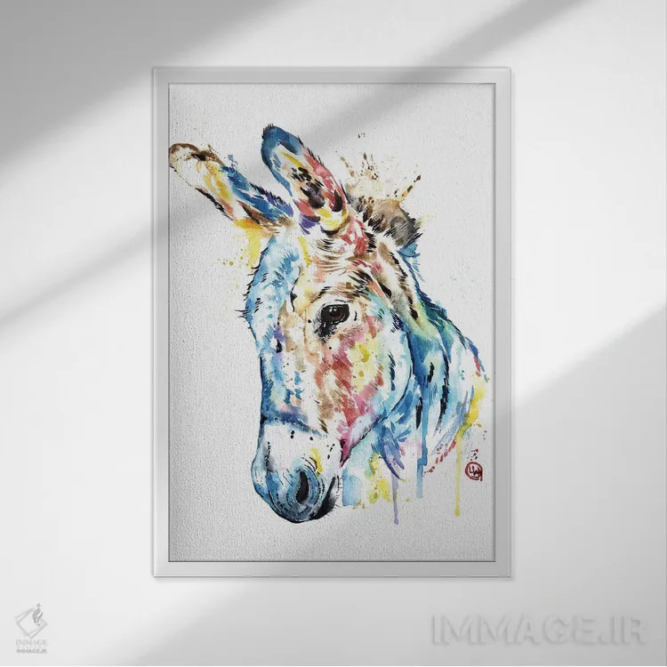 تابلو مدرن الاغ اثر لیزا وایت هاوس - نمای قابدار سفید