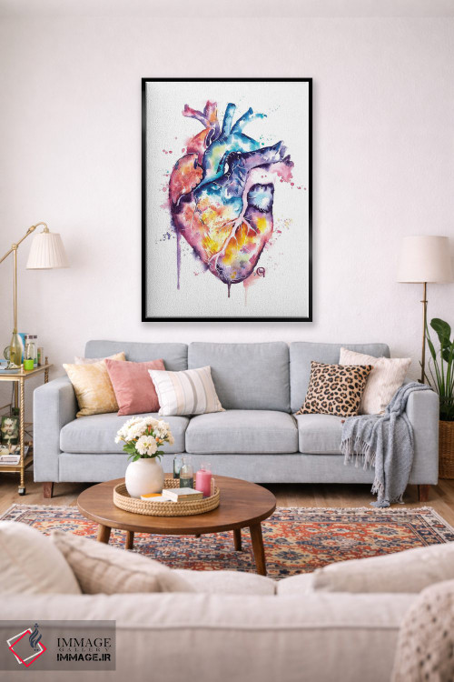 تابلو دکوراتیو قلب انسان اثر لیزا وایت هاوس - D1B