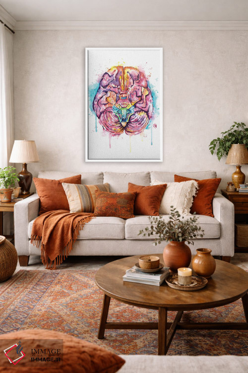 تابلو دکوراتیو مغز اثر لیزا وایت هاوس - D3W