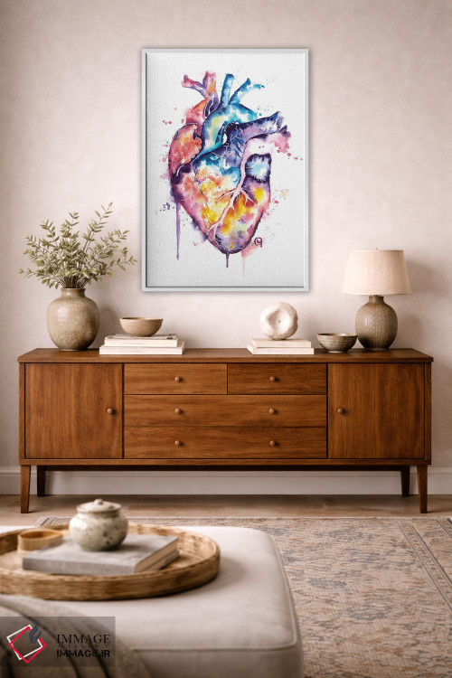 تابلو دکوراتیو قلب انسان اثر لیزا وایت هاوس - D2W