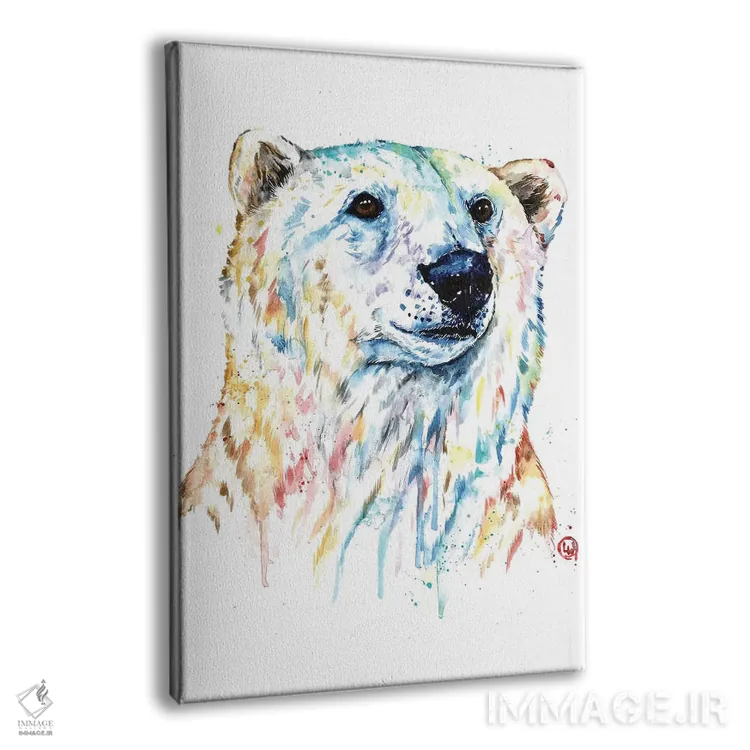 تابلو مدرن پرتره خرس قطبی اثر لیزا وایت هاوس - نمای پرسپکتیو محصول