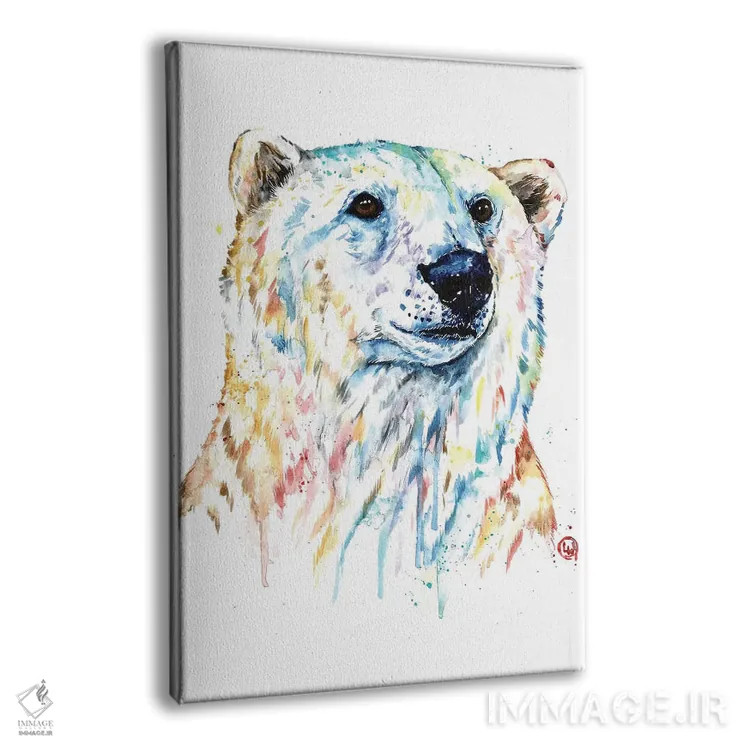 تابلو مدرن پرتره خرس قطبی اثر لیزا وایت هاوس - نمای پرسپکتیو محصول