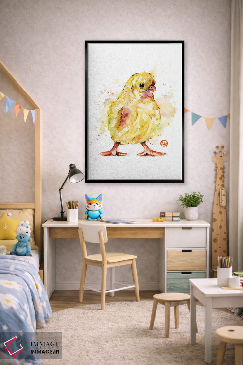 تابلو مدرن جوجه اثر لیزا وایت هاوس - D2B