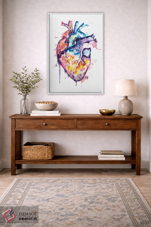 تابلو دکوراتیو قلب انسان اثر لیزا وایت هاوس - D3W