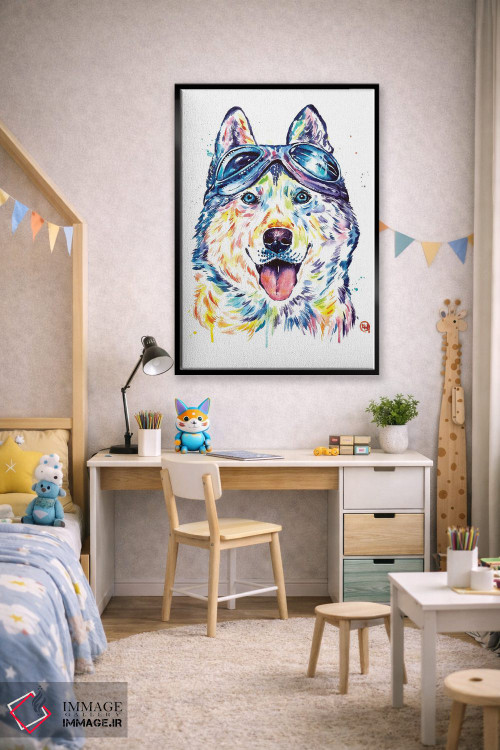 تابلو مدرن هاسکی های خلبان اثر لیزا وایت هاوس - D2B