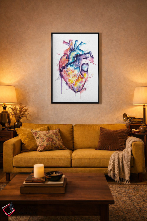 تابلو دکوراتیو قلب انسان اثر لیزا وایت هاوس - D5B