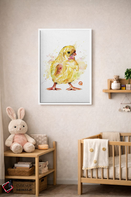 تابلو مدرن جوجه اثر لیزا وایت هاوس - D3W