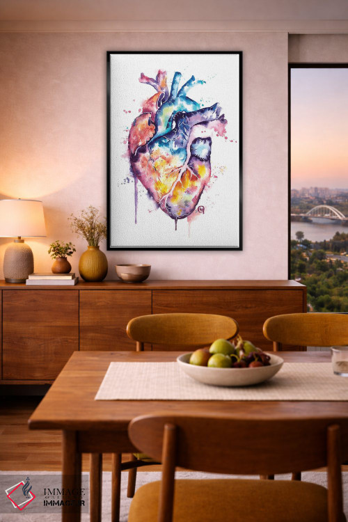 تابلو دکوراتیو قلب انسان اثر لیزا وایت هاوس - D6B