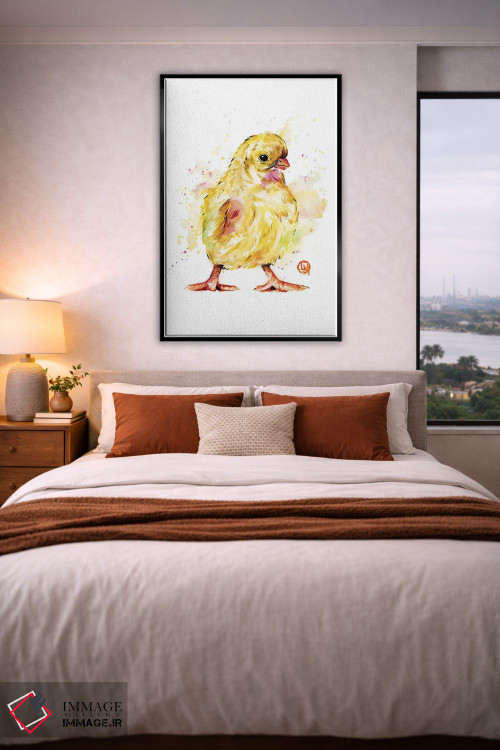 تابلو مدرن جوجه اثر لیزا وایت هاوس - D5B