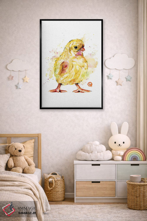 تابلو مدرن جوجه اثر لیزا وایت هاوس - D6B