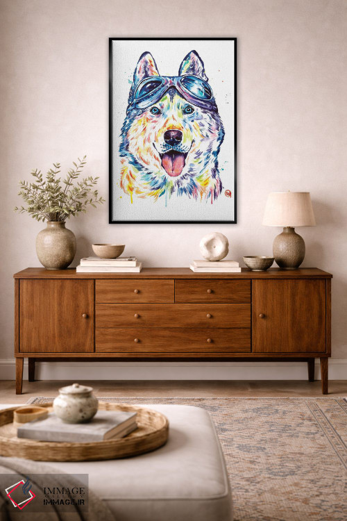 تابلو مدرن هاسکی های خلبان اثر لیزا وایت هاوس - D5B