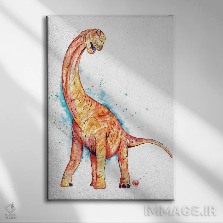 تابلو دکوراتیو گردن دراز اثر لیزا وایت هاوس - نمای روبهرو روی دیوار