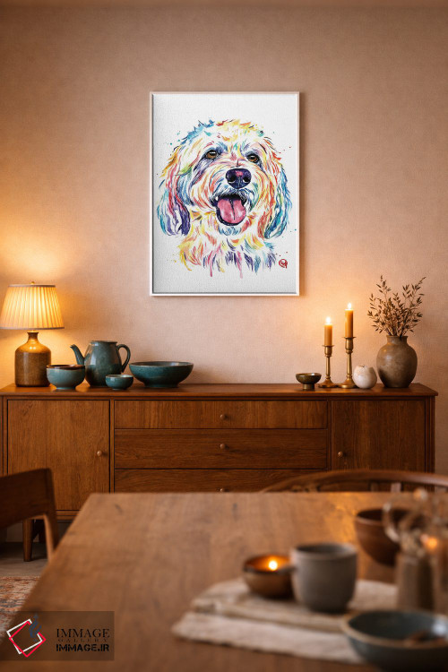 تابلو مدرن گلدندودل اثر لیزا وایت هاوس - D6W