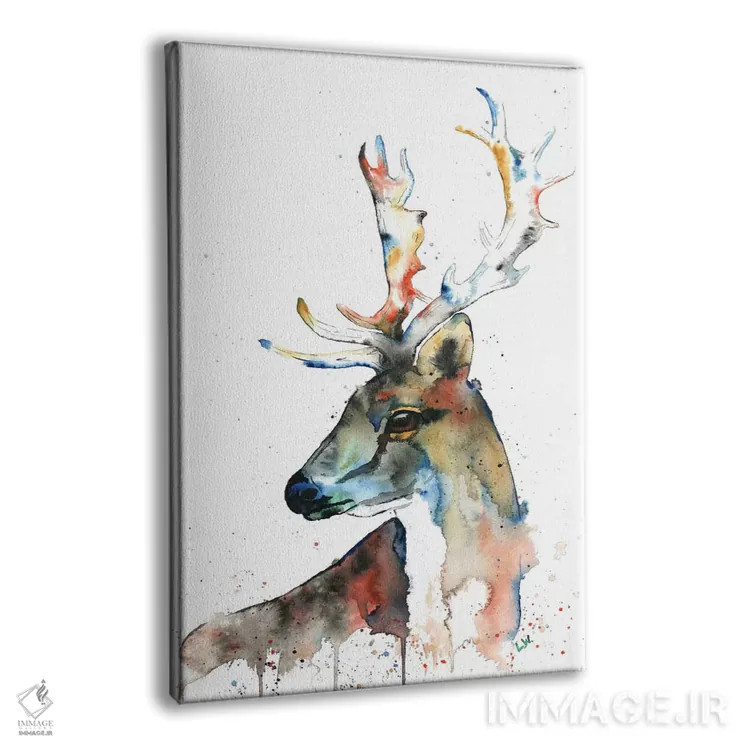 تابلو دکوراتیو گوزن یل اثر لیزا وایت هاوس - نمای پرسپکتیو محصول