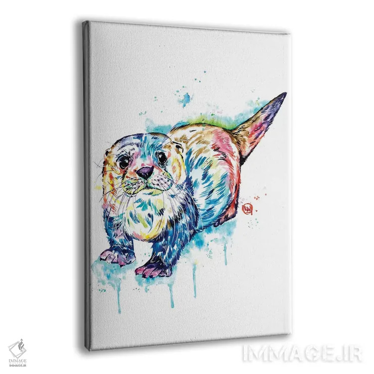 تابلو دکوراتیو سمور بامزه اثر لیزا وایت هاوس - نمای پرسپکتیو محصول