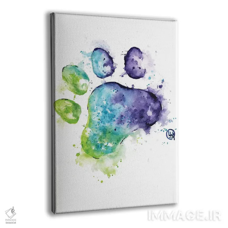 تابلو دکوراتیو پنجه بنفش اثر لیزا وایت هاوس - نمای پرسپکتیو محصول