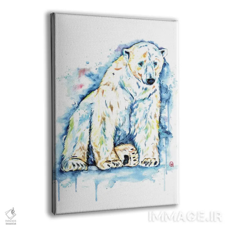 تابلو دکوراتیو خرس قطبی اثر لیزا وایت هاوس - نمای پرسپکتیو محصول