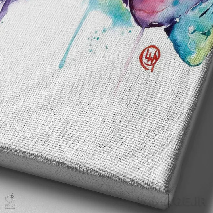 تابلو دکوراتیو فقط نفس بکش اثر لیزا وایت هاوس - نمای نزدیک بافت بوم