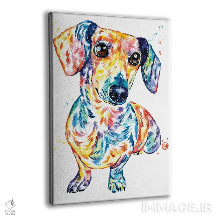 تابلو دکوراتیو داشهوند اثر لیزا وایت هاوس - نمای پرسپکتیو محصول