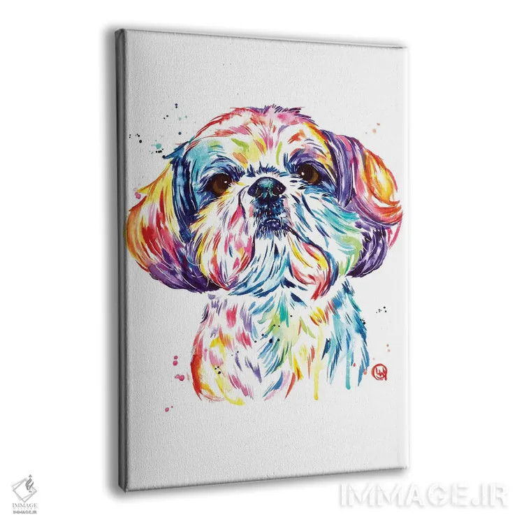 تابلو دکوراتیو کیکی شیتزو اثر لیزا وایت هاوس - نمای پرسپکتیو محصول