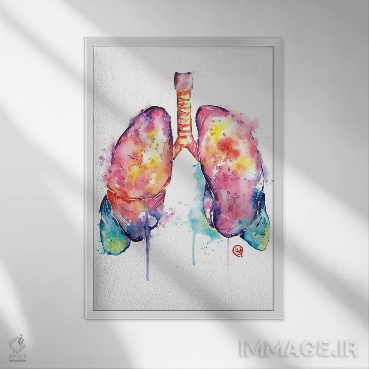 تابلو دکوراتیو فقط نفس بکش اثر لیزا وایت هاوس - نمای قابدار سفید