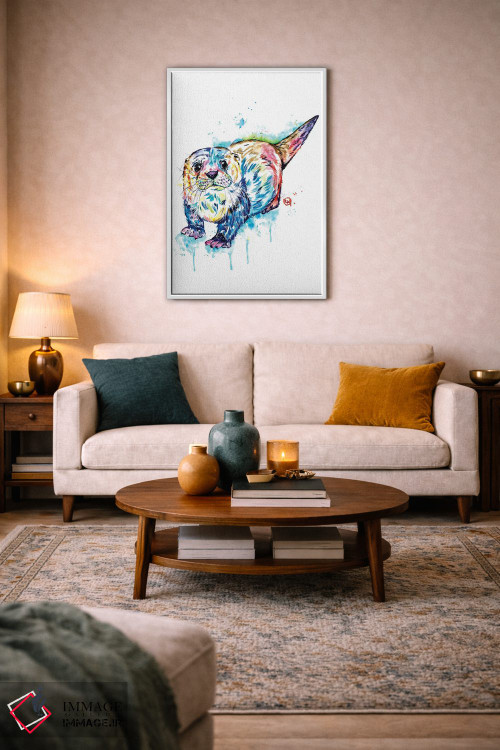 تابلو دکوراتیو سمور بامزه اثر لیزا وایت هاوس - D2W