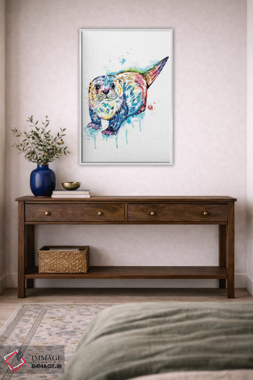 تابلو دکوراتیو سمور بامزه اثر لیزا وایت هاوس - D3W