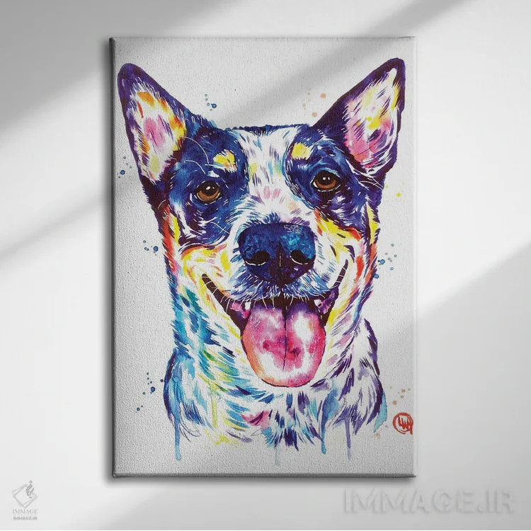 تابلو دکوراتیو بلو هیلر اثر لیزا وایت هاوس - نمای روبهرو روی دیوار