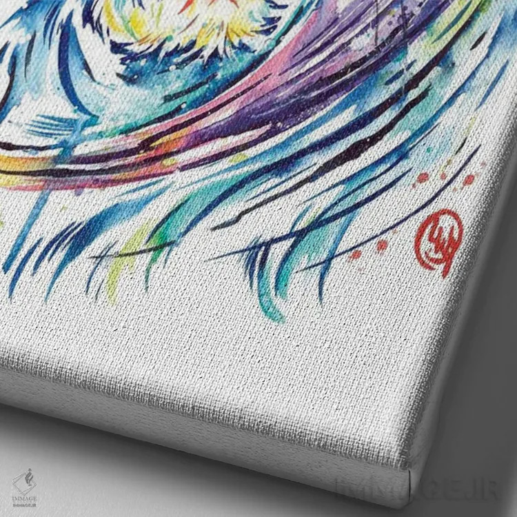 تابلو دکوراتیو شجاعت داشته باش قلب عزیز اثر لیزا وایت هاوس - نمای نزدیک بافت بوم