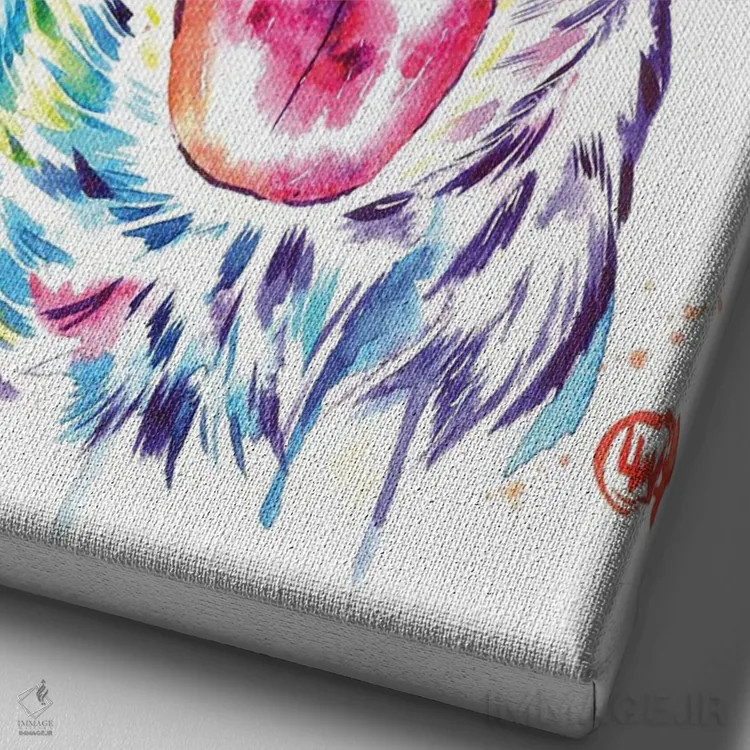 تابلو دکوراتیو بلو هیلر اثر لیزا وایت هاوس - نمای نزدیک بافت بوم