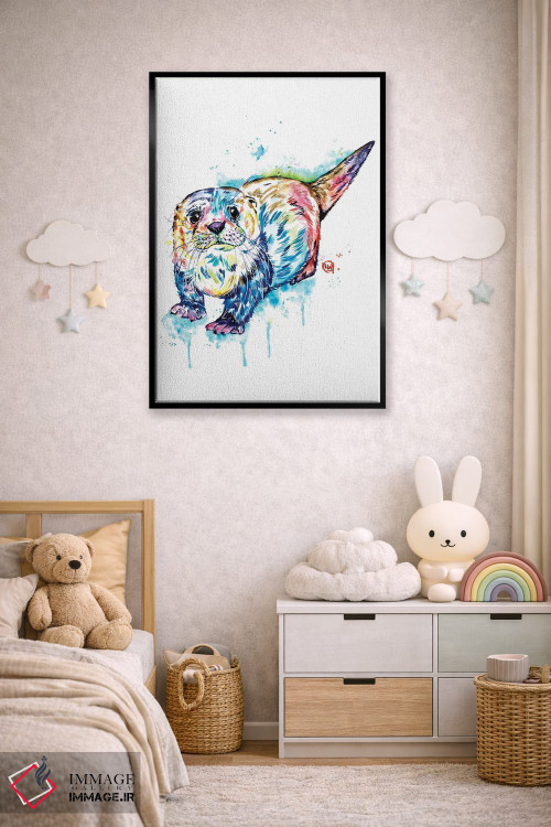 تابلو دکوراتیو سمور بامزه اثر لیزا وایت هاوس - D6B