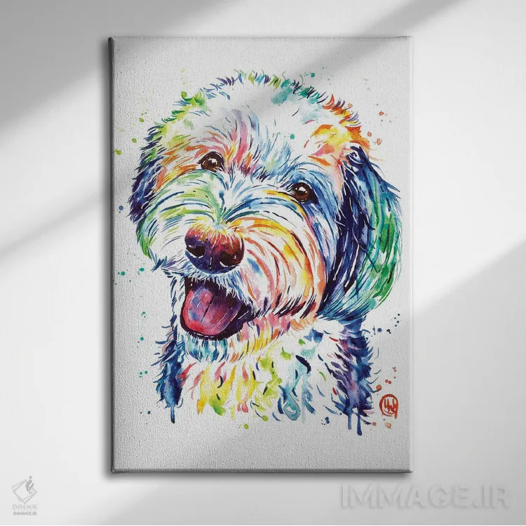 تابلو دکوراتیو شیپادودل اثر لیزا وایت هاوس - نمای روبهرو روی دیوار