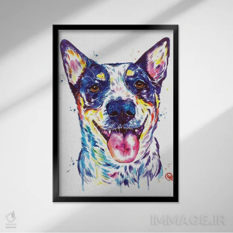 تابلو دکوراتیو بلو هیلر اثر لیزا وایت هاوس - نمای قابدار مشکی