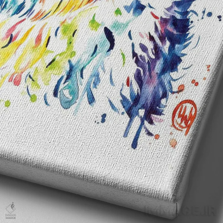 تابلو دکوراتیو شیپادودل اثر لیزا وایت هاوس - نمای نزدیک بافت بوم