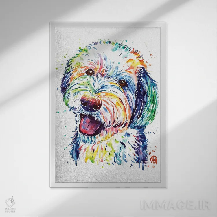 تابلو دکوراتیو شیپادودل اثر لیزا وایت هاوس - نمای قابدار سفید