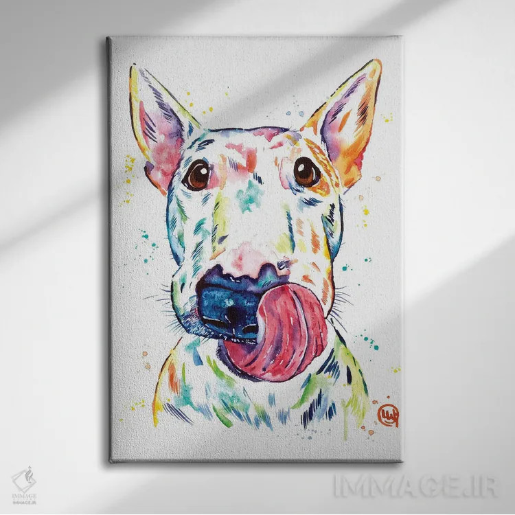 تابلو دکوراتیو بول تریر اثر لیزا وایت هاوس - نمای روبهرو روی دیوار