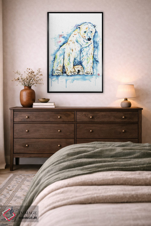 تابلو دکوراتیو خرس قطبی اثر لیزا وایت هاوس - D4B