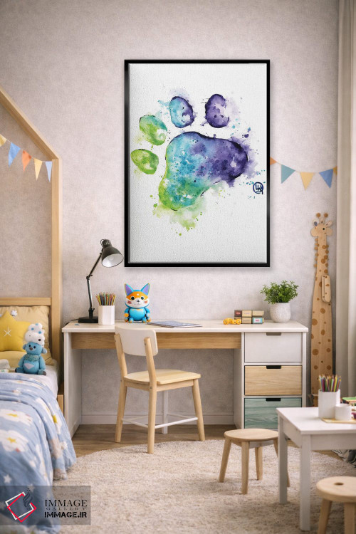 تابلو دکوراتیو پنجه بنفش اثر لیزا وایت هاوس - D2B